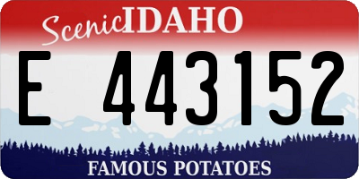 ID license plate E443152