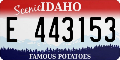 ID license plate E443153