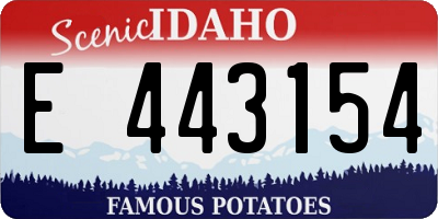 ID license plate E443154