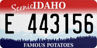 ID license plate E443156