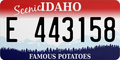 ID license plate E443158