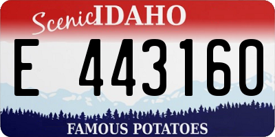 ID license plate E443160