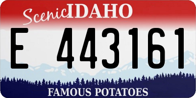 ID license plate E443161