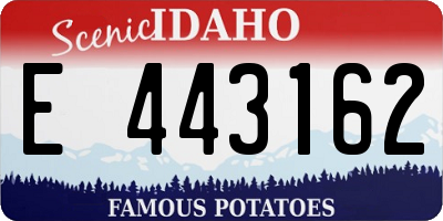 ID license plate E443162