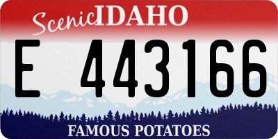 ID license plate E443166