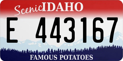 ID license plate E443167