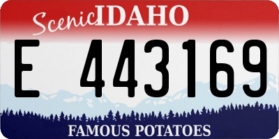 ID license plate E443169