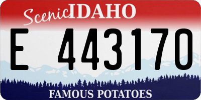 ID license plate E443170