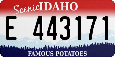 ID license plate E443171