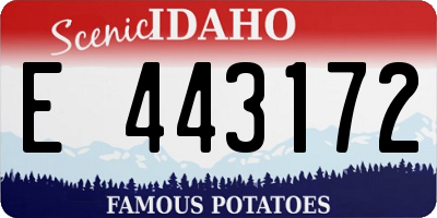 ID license plate E443172