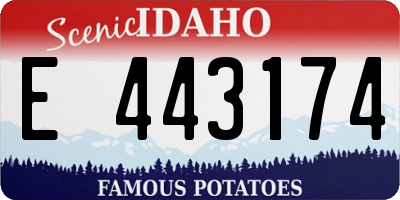 ID license plate E443174