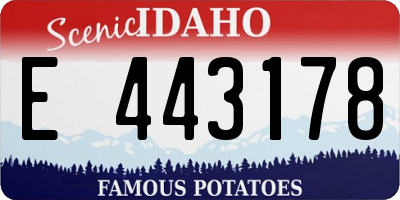 ID license plate E443178
