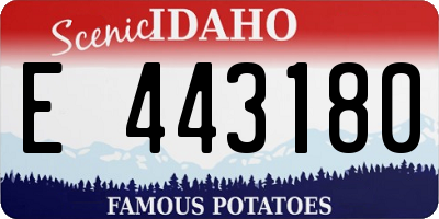 ID license plate E443180