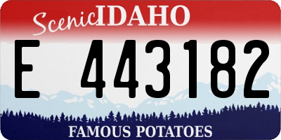 ID license plate E443182