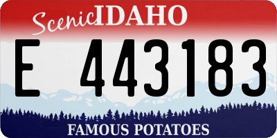 ID license plate E443183