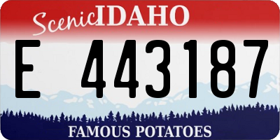 ID license plate E443187