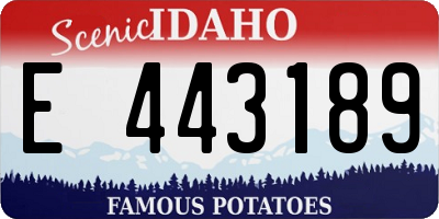 ID license plate E443189