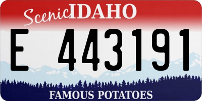 ID license plate E443191