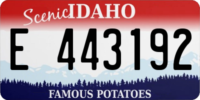 ID license plate E443192