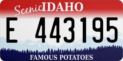 ID license plate E443195