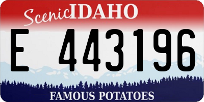 ID license plate E443196