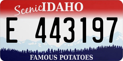 ID license plate E443197