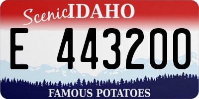 ID license plate E443200