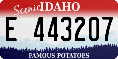 ID license plate E443207