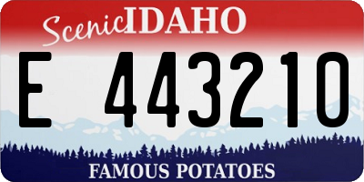 ID license plate E443210