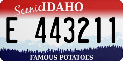 ID license plate E443211