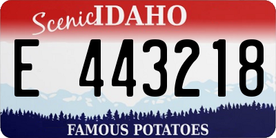 ID license plate E443218