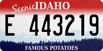 ID license plate E443219