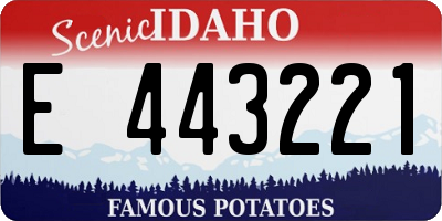 ID license plate E443221