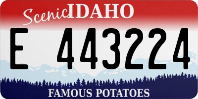 ID license plate E443224