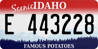 ID license plate E443228