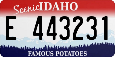 ID license plate E443231