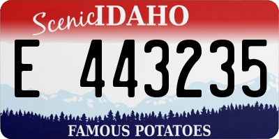 ID license plate E443235