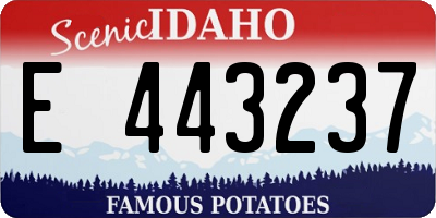 ID license plate E443237