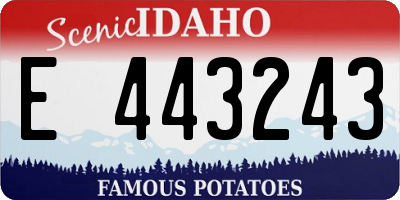 ID license plate E443243