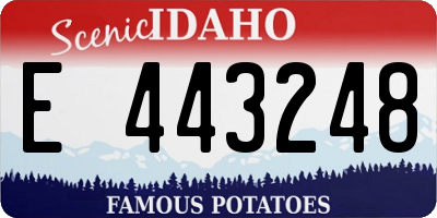ID license plate E443248