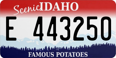 ID license plate E443250