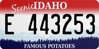 ID license plate E443253