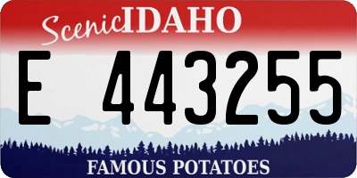 ID license plate E443255