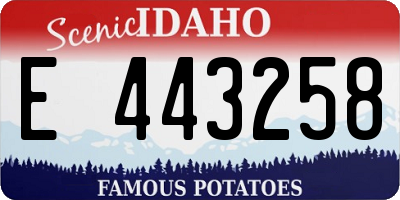 ID license plate E443258