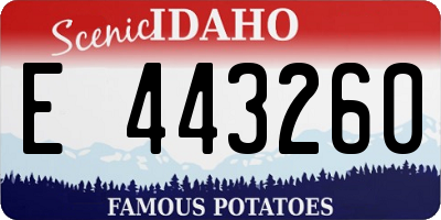 ID license plate E443260