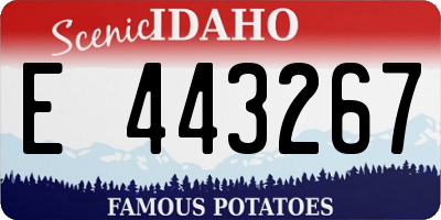 ID license plate E443267