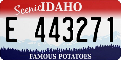 ID license plate E443271