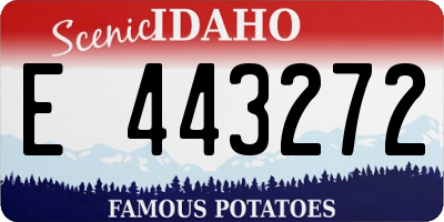 ID license plate E443272