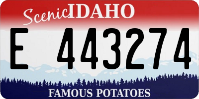 ID license plate E443274