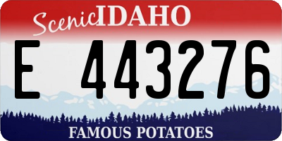 ID license plate E443276